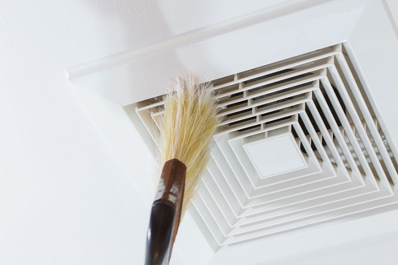 Cleaning Air Duct with Brush