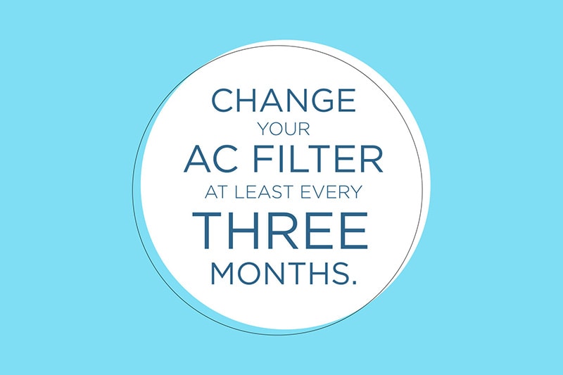 change your ac filter every three months