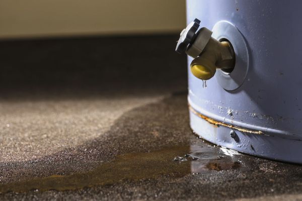 Image of leaking water heater. Why Is My Water Heater Leaking?